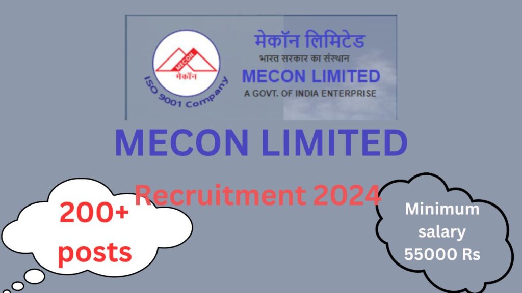 mecon limited recruitment 2024