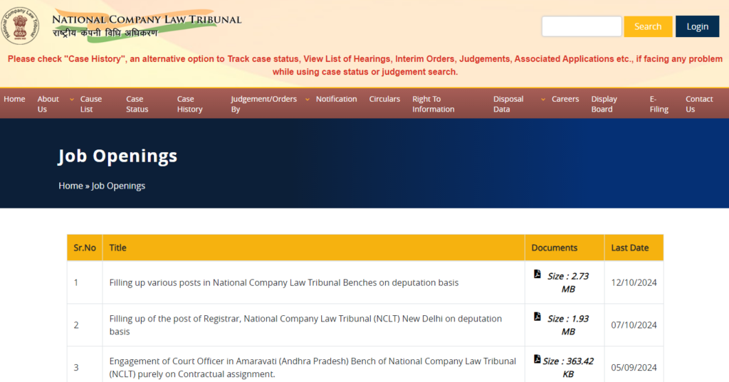 NCLT Recruitment 2024: Apply for Various Deputation Posts