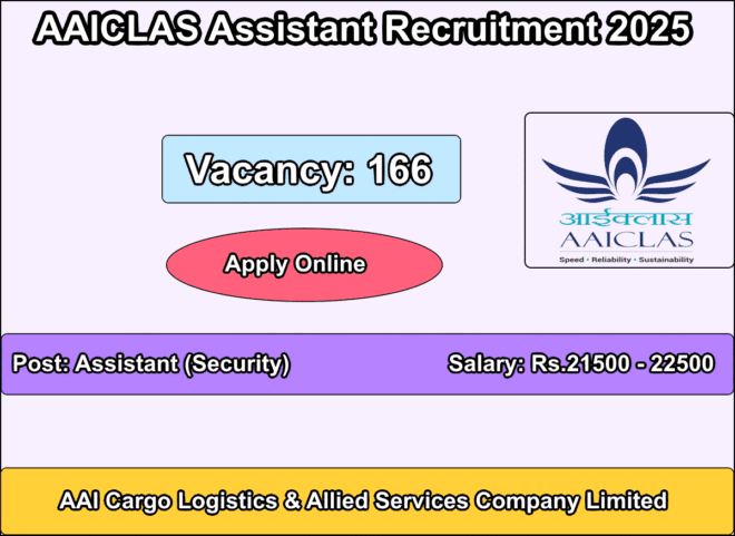 AAICLAS Assistant Recruitment