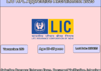 LIC HFL Apprentice Recruitment 2025