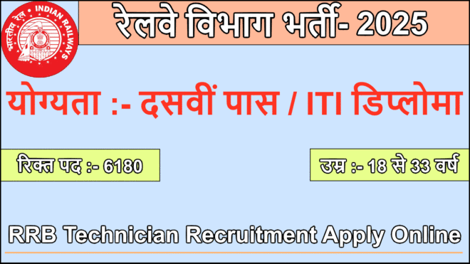 RRB Technician Recruitment 2025