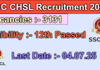 SSC CHSL Recruitment 2025