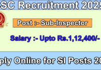 SSC CPO Sub Inspector Recruitment 2025