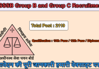 DSSSB Group B and Group C Recruitment 2025
