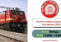 Southern Railway Apprentices Recruitment 2025