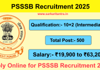 PSSSB Recruitment 2025